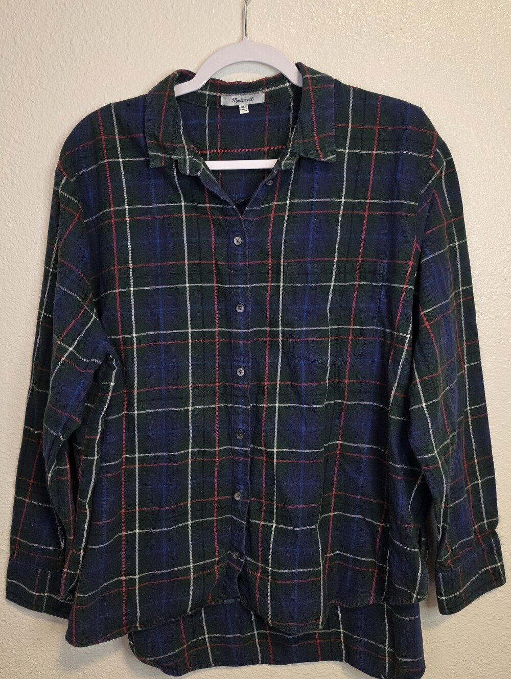 Madewell Plaid Flannel Button Down Shirt 100% Cotton